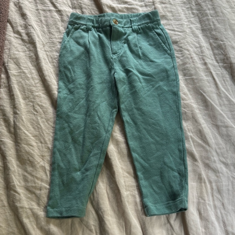 Tea Sea Green Sparkly Pant Girls 4